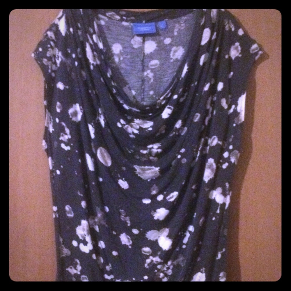 Simply Vera grey and cream sz L tunic